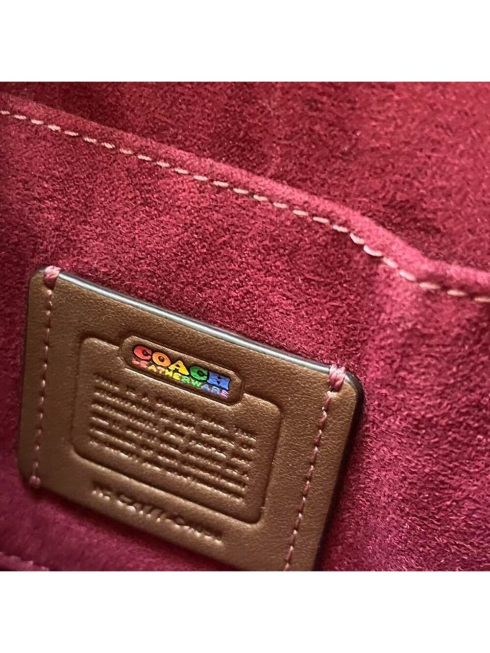 Coach Rainbow Semi-Circle Flap Crossbody Bag Limited Edition Pride Crossgrain - Picture 3 of 7